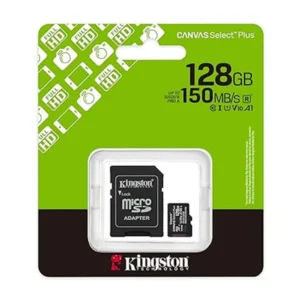 Kingston Canvas Select Plus microSD Card – 128GB (with SD Adapter)