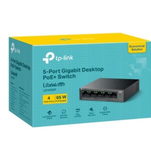 TP-Link LS105GP LiteWave 5-Port Gigabit Desktop Switch with 4-Port PoE+ (65W)